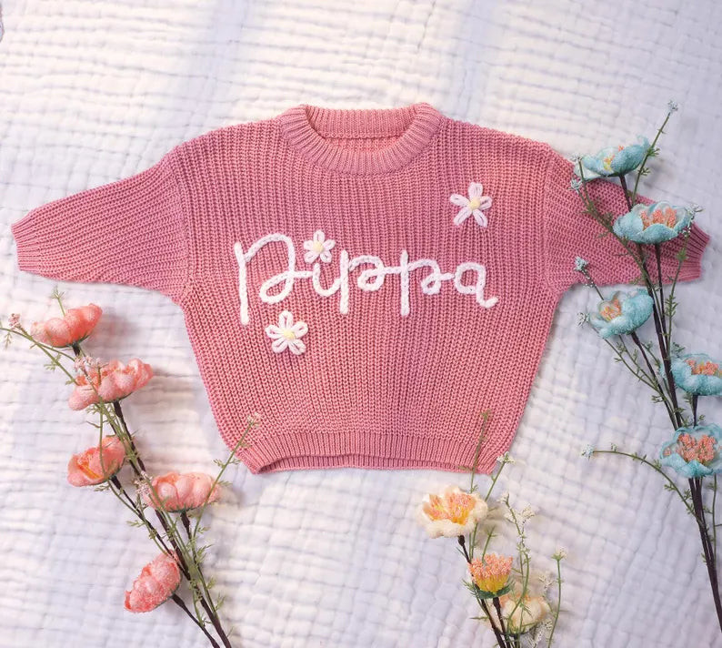 Hand Knitted Personalised Jumper