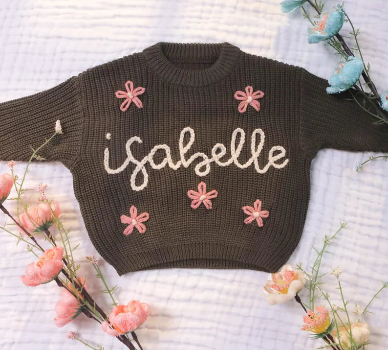 Hand Knitted Personalised Jumper