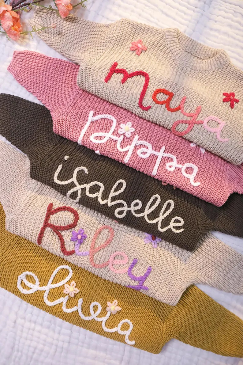Hand Knitted Personalised Jumper