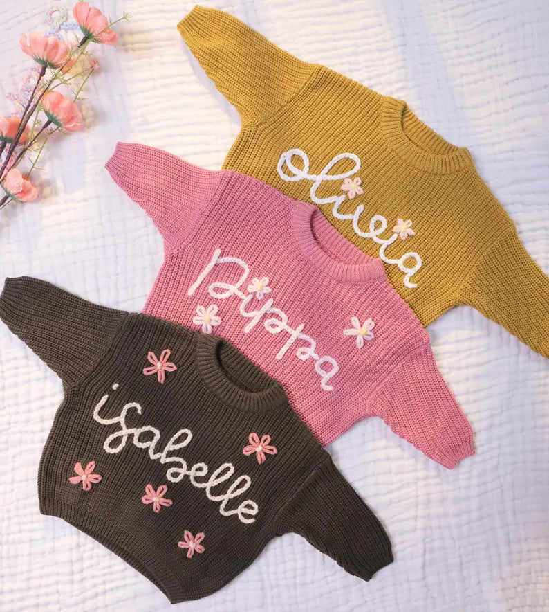 Hand Knitted Personalised Jumper